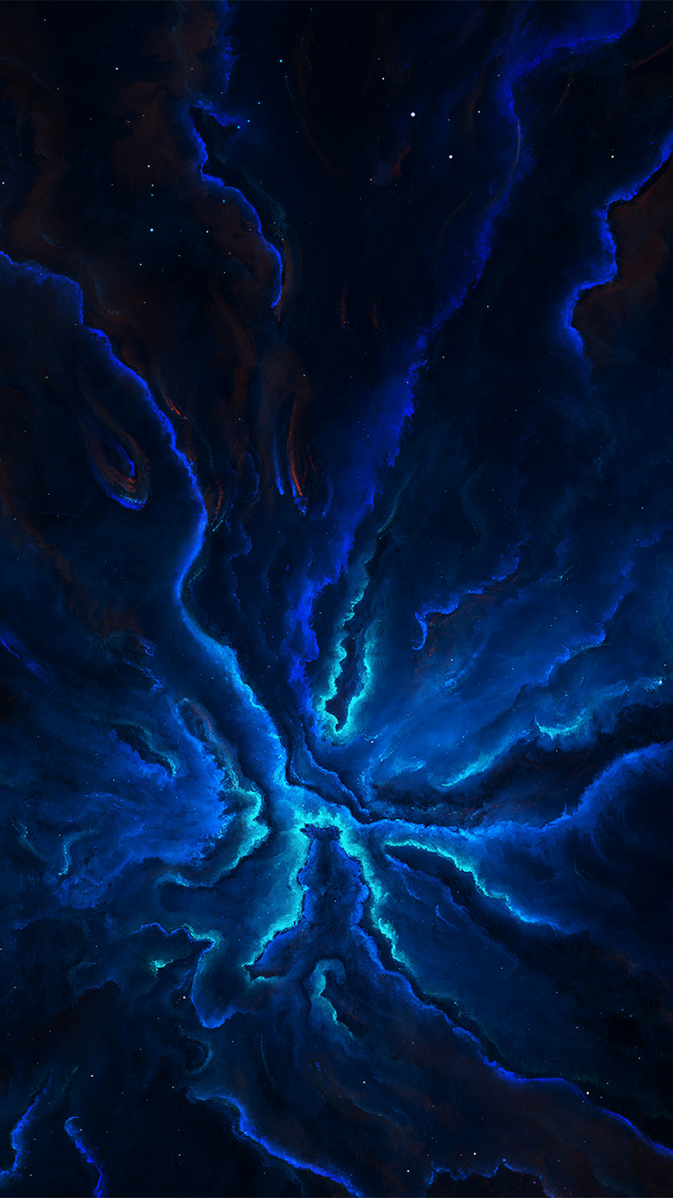 Обои природа, космос, синий, атмосфера, электрик в разрешении 750x1334