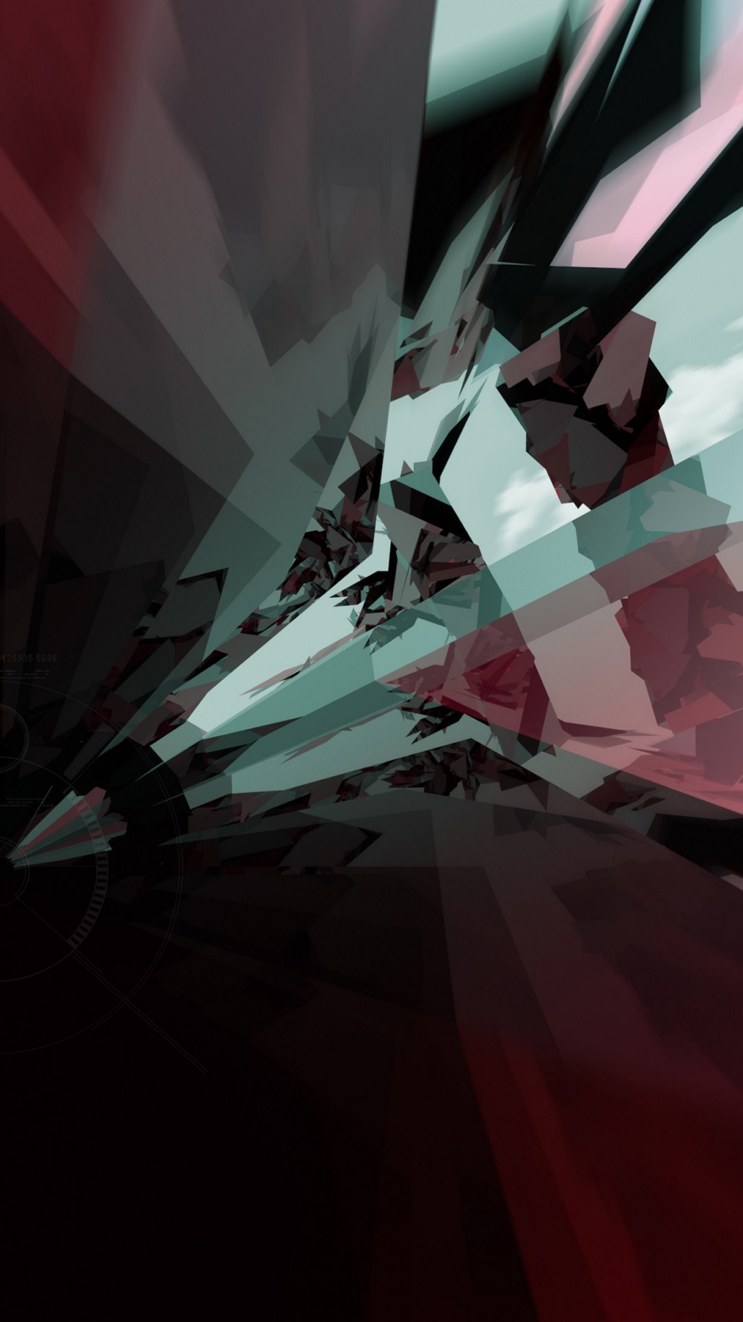 Обои абстрактное искусство, арт, красный цвет, графика, искусство в разрешении 1080x1920