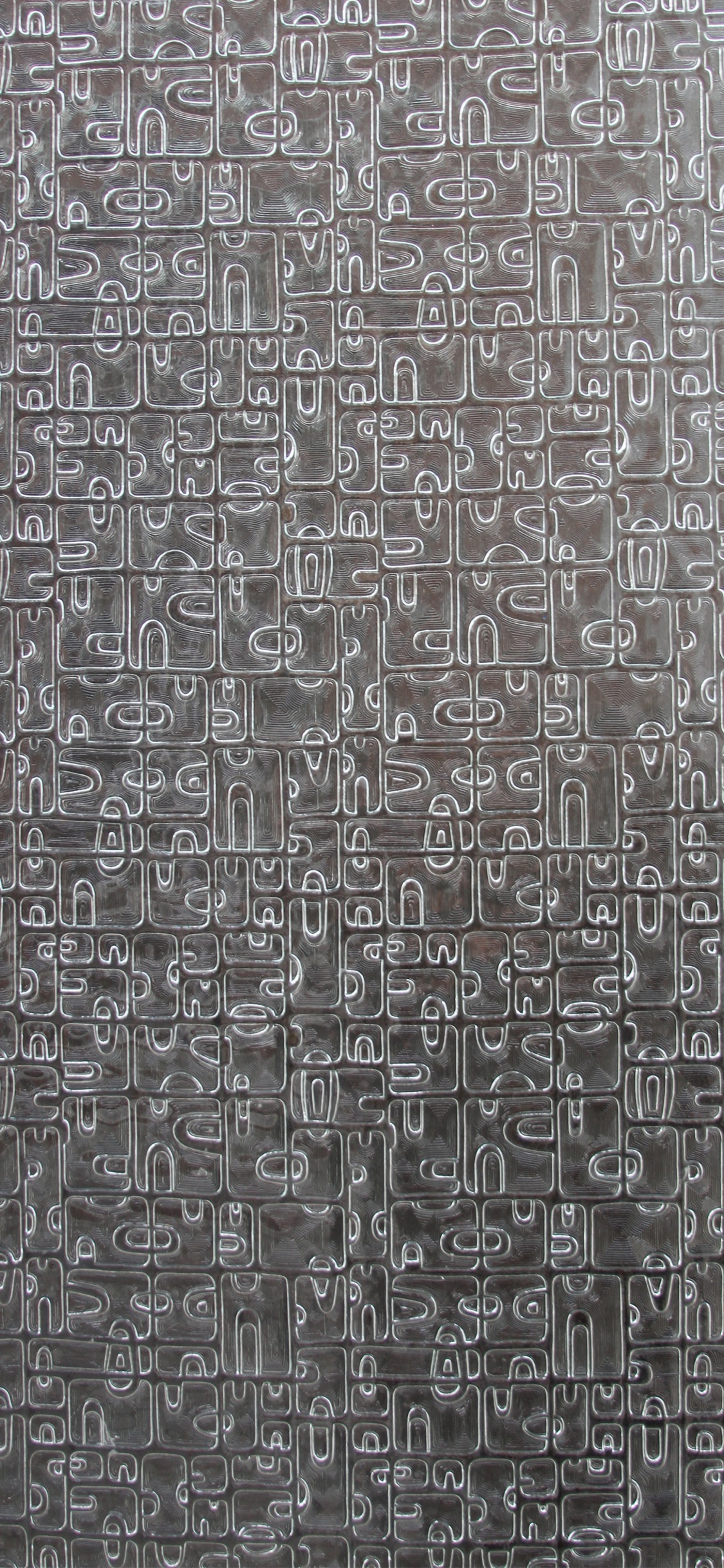 Обои стена, окно, текст, узор, кирпич в разрешении 1125x2436