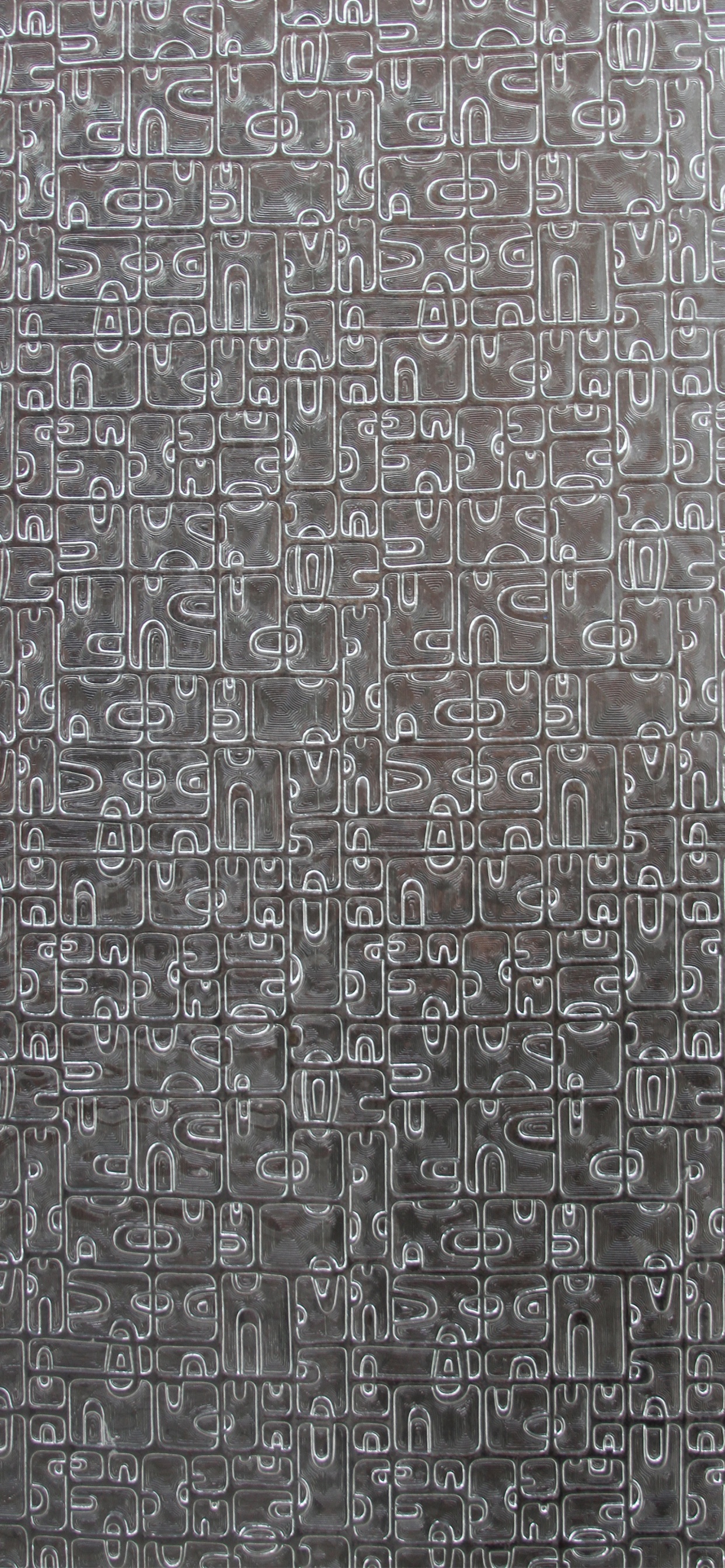 Обои стена, окно, текст, узор, кирпич в разрешении 1242x2688