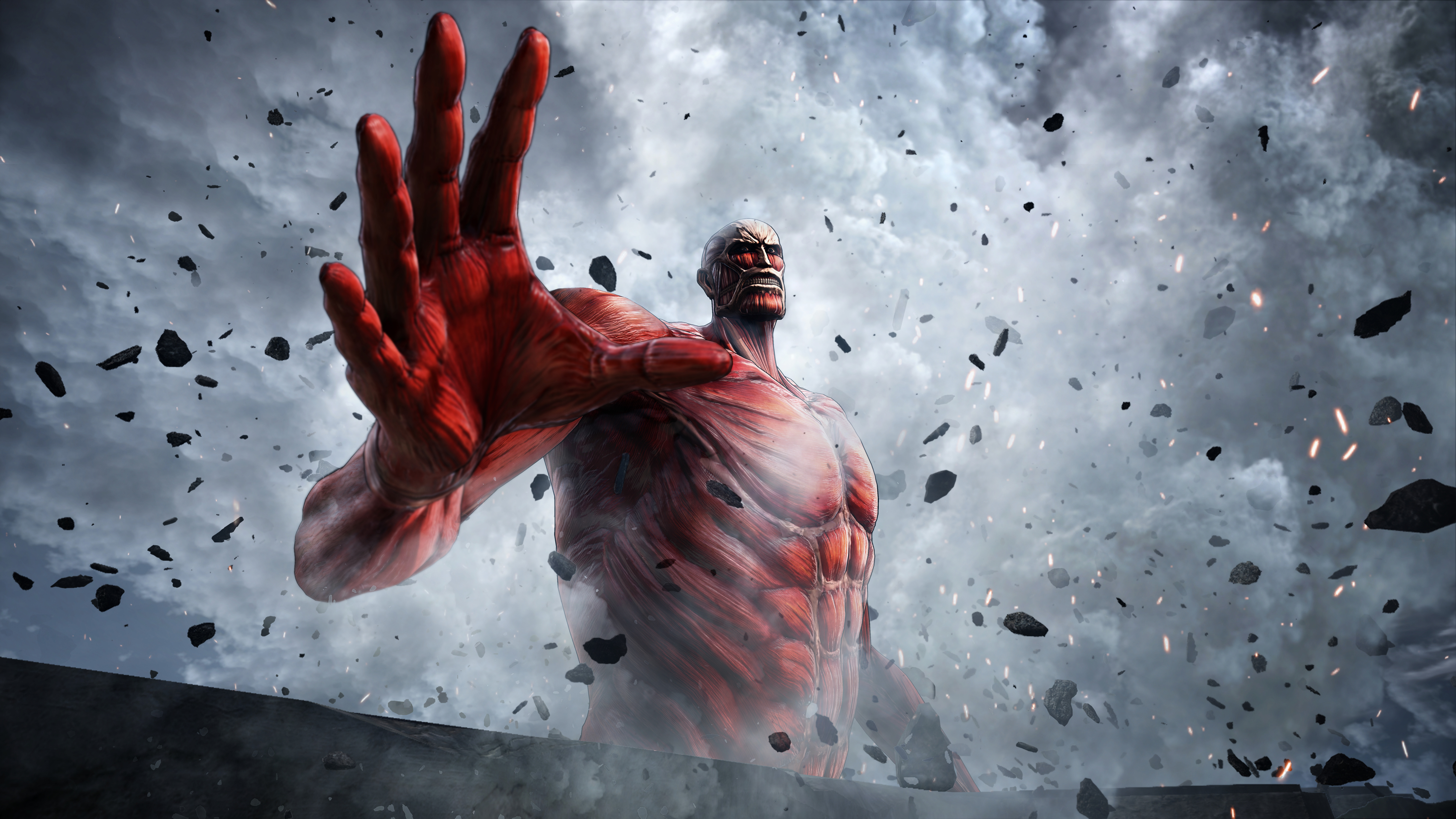 Обои Леви, эрен йегер, нападение на титан, Микаса Акерман, Энни Леонхарт в разрешении 7680x4320