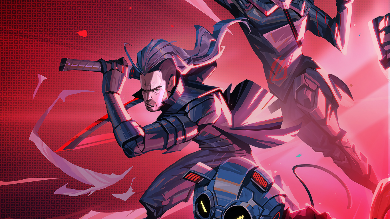 Обои мультфильм, asus, asus rog, asus рог телефон 5s, asus rog телефон 5s pro в разрешении 1366x768