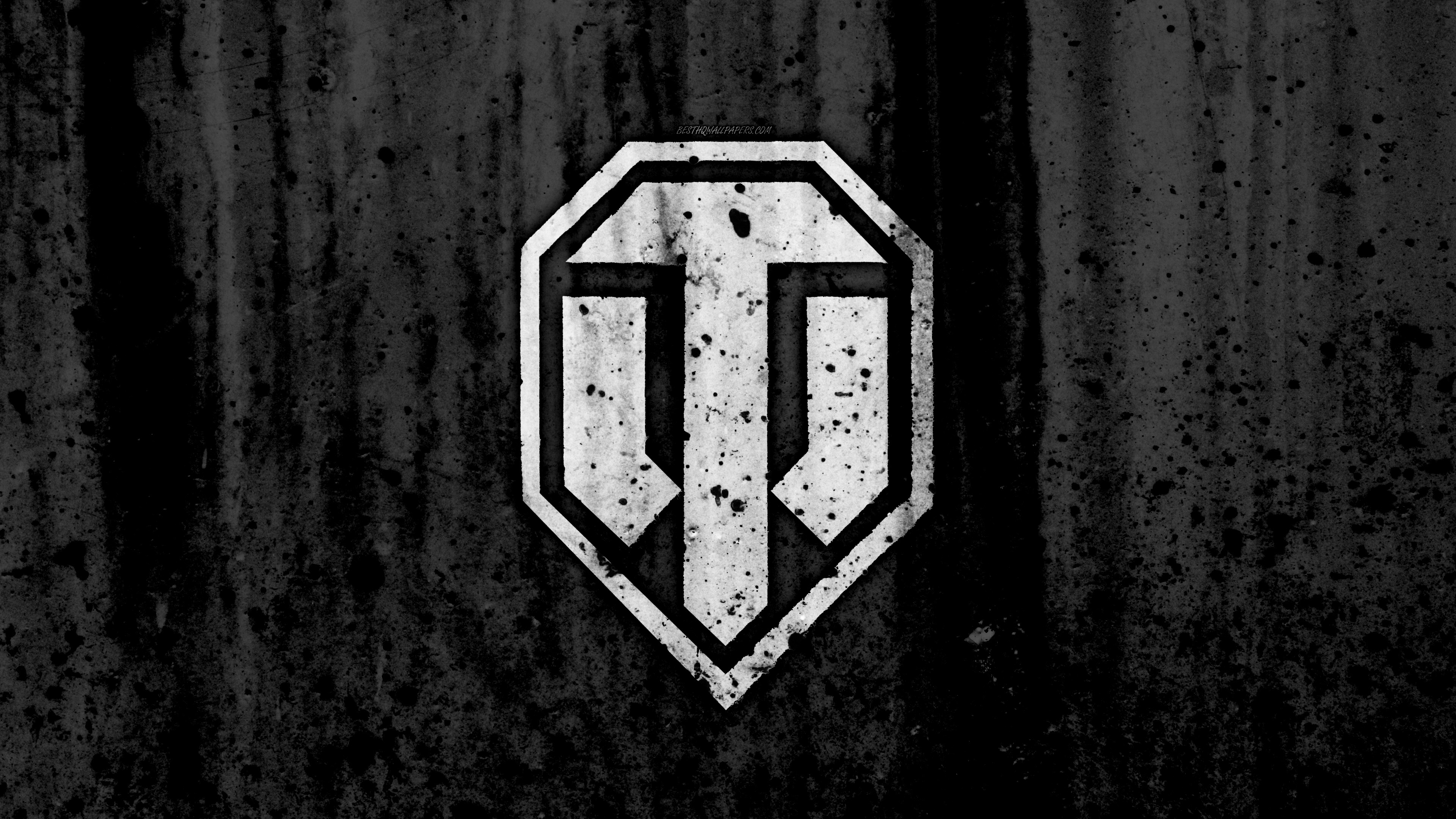 Обои world of tanks, черный, лого, эмблема, дизайн в разрешении 3840x2160