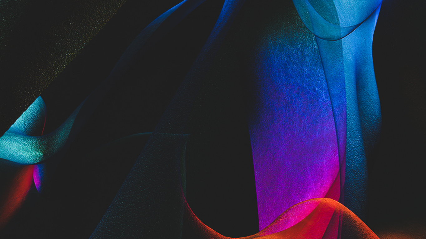 Обои свет, фрактальное искусство, арт, зеленый, лепесток в разрешении 1366x768