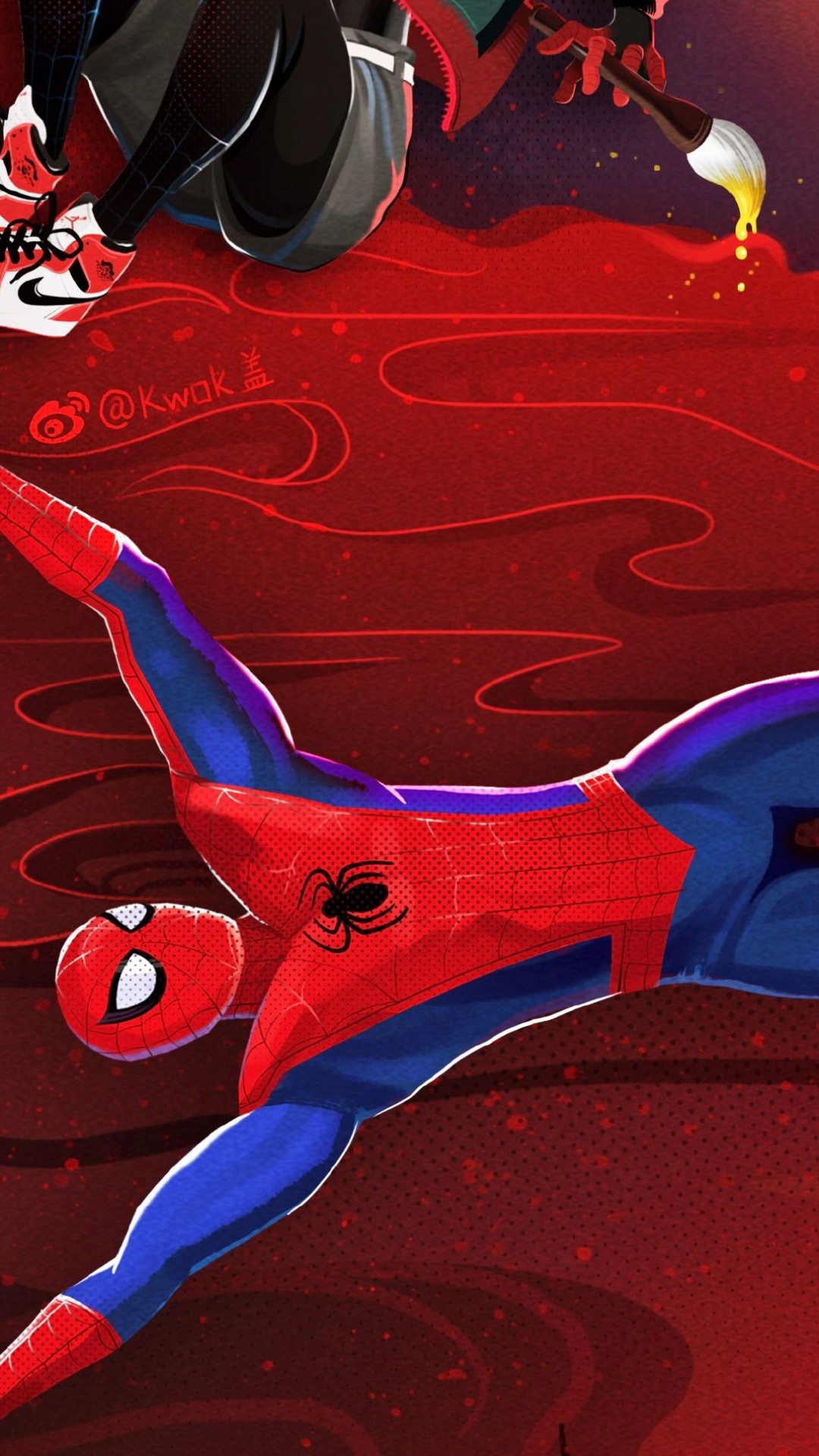 Обои иллюстрация, графический дизайн, арт, графика, кармин в разрешении 1080x1920