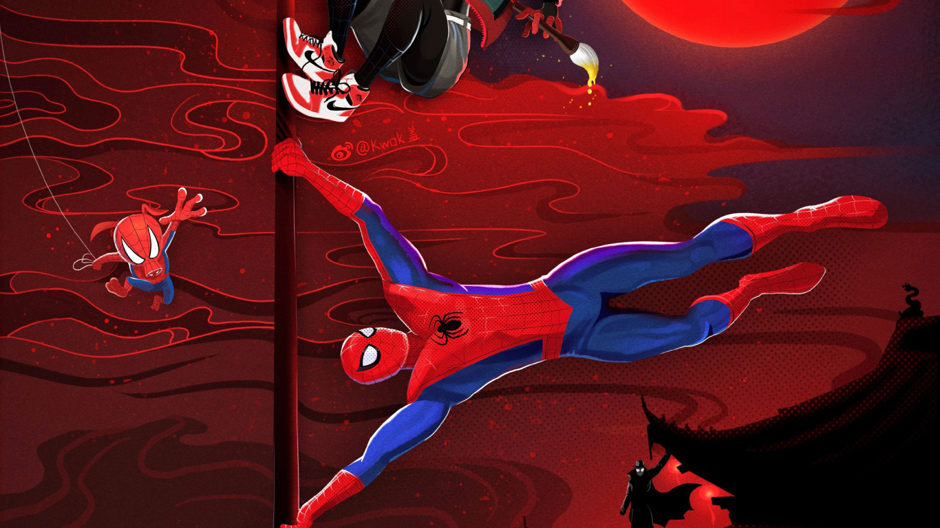 Обои иллюстрация, графический дизайн, арт, графика, кармин в разрешении 1366x768