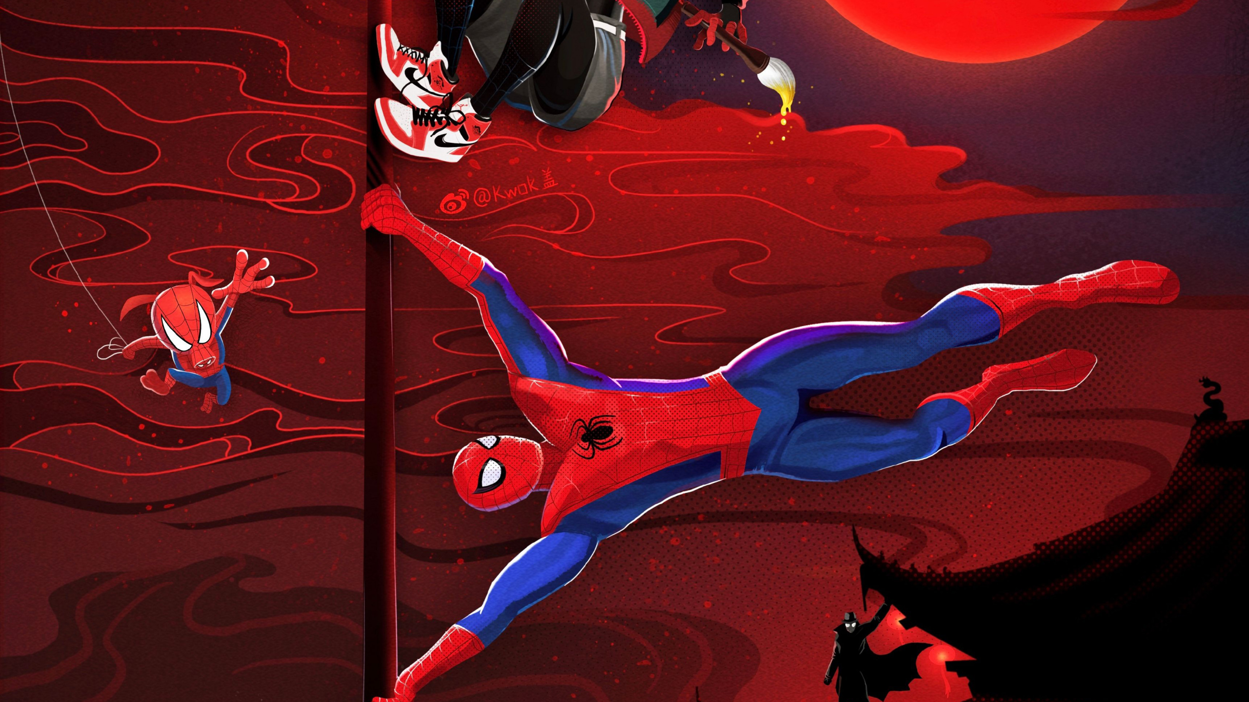 Обои иллюстрация, графический дизайн, арт, графика, кармин в разрешении 2560x1440