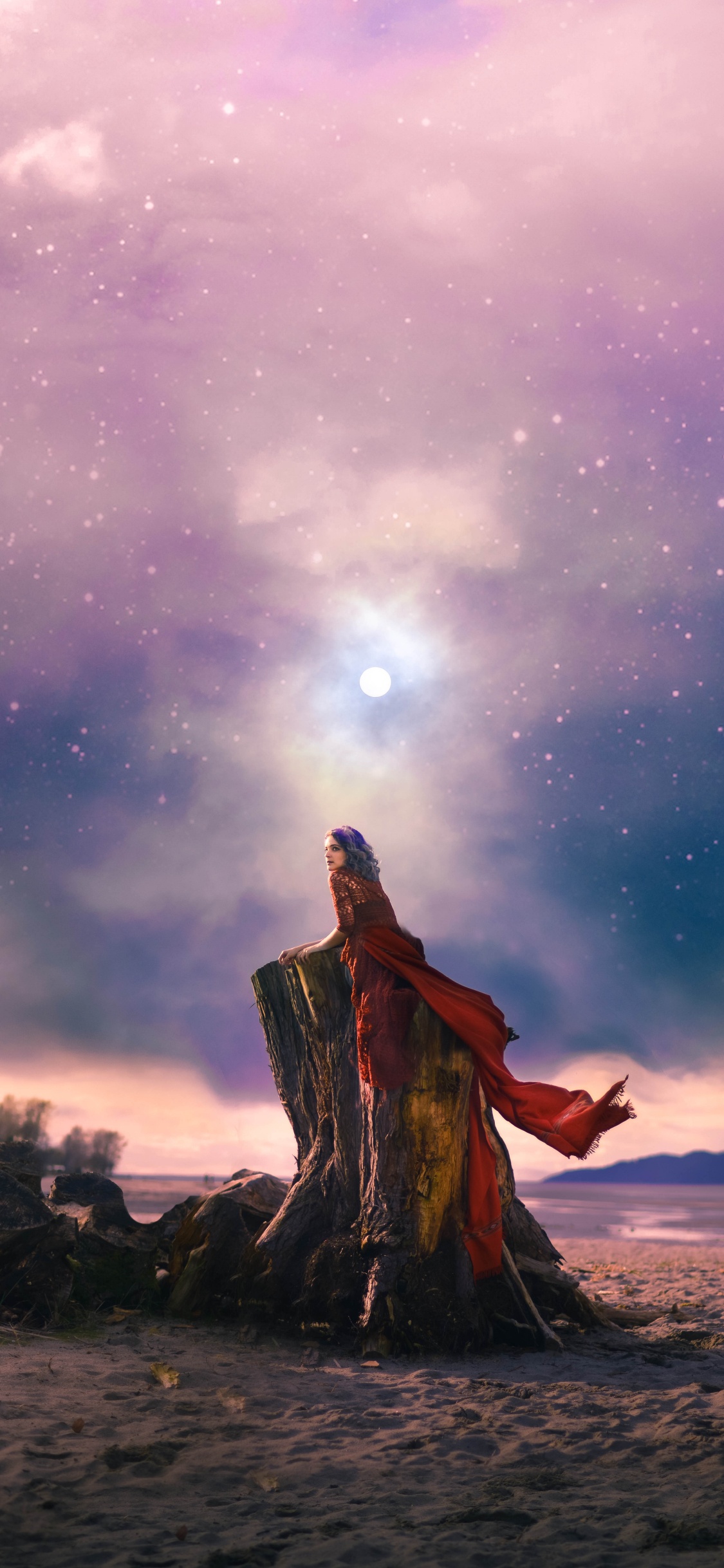 Обои атмосфера, мифология, облако, пейзаж, космос в разрешении 1125x2436