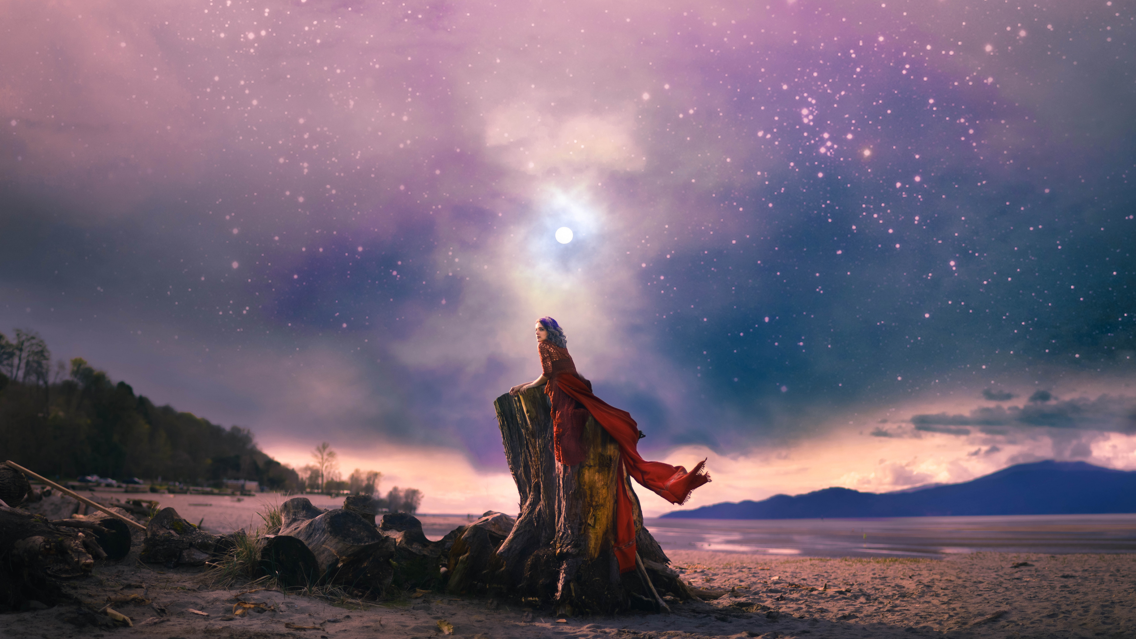 Обои атмосфера, мифология, облако, пейзаж, космос в разрешении 3840x2160