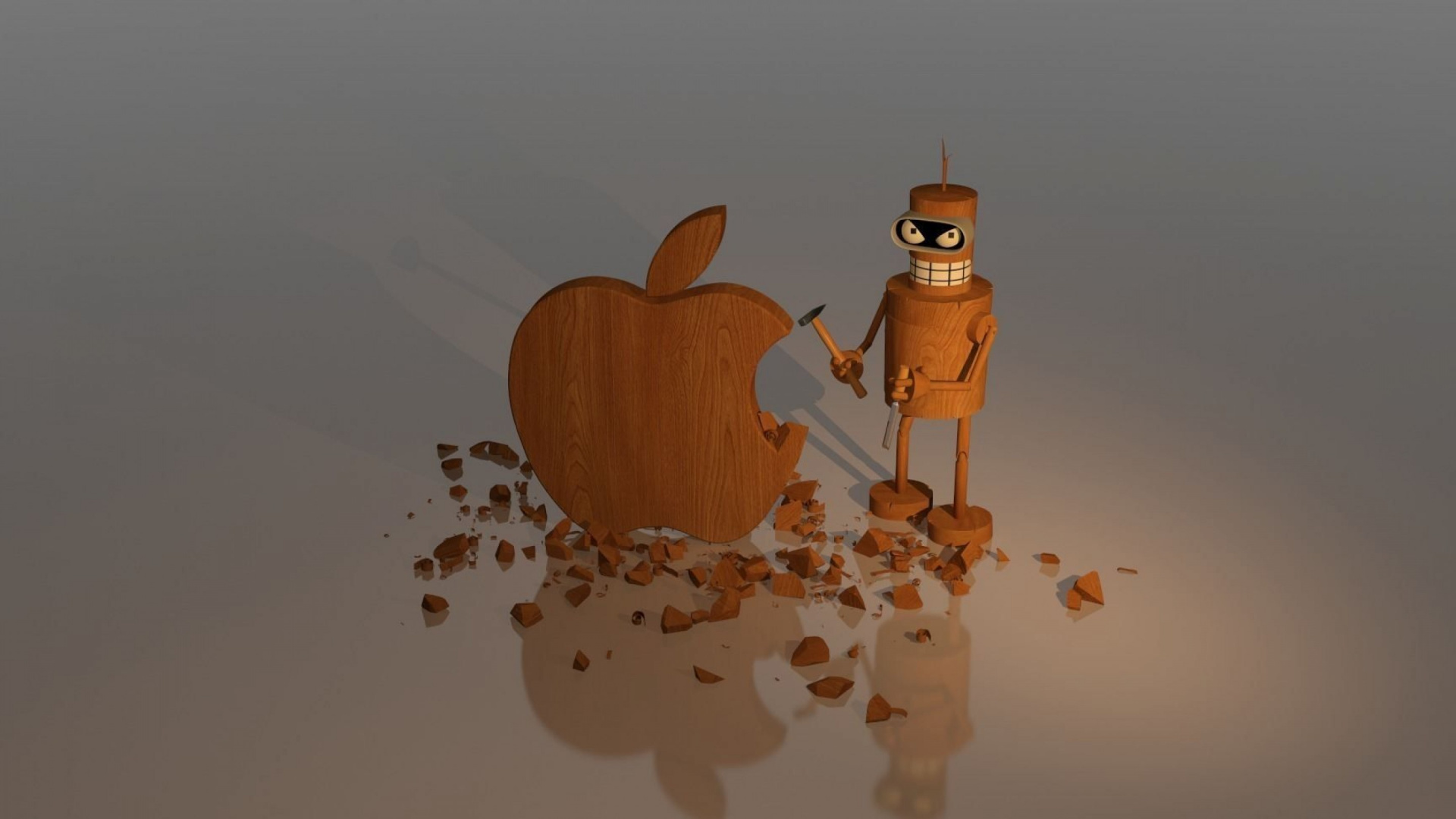 Обои apple, арт, Лампа, освещение, яблоко в разрешении 1920x1080