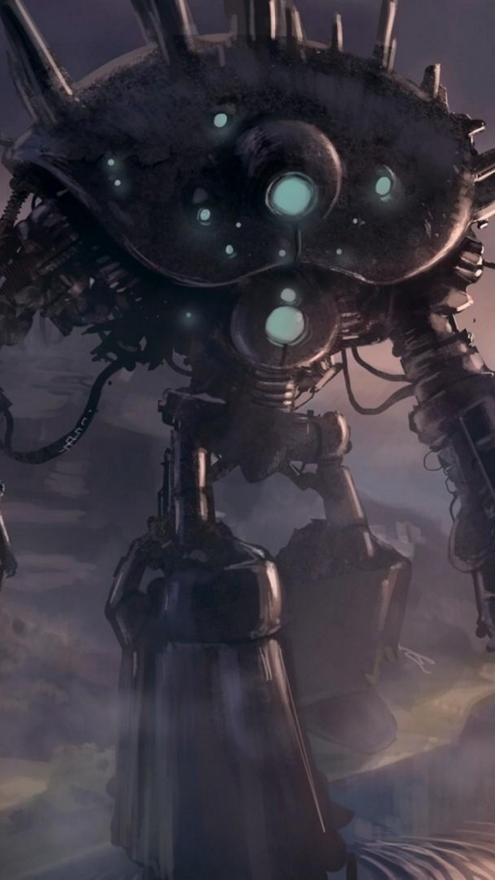 Обои киборг, робот, вымирание, машина, меха в разрешении 720x1280