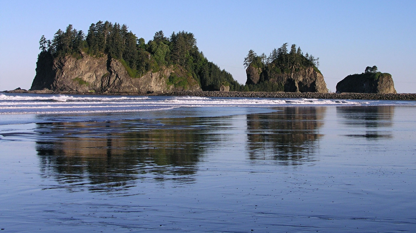 Обои Остров, водоем, море, вода, побережье в разрешении 1366x768