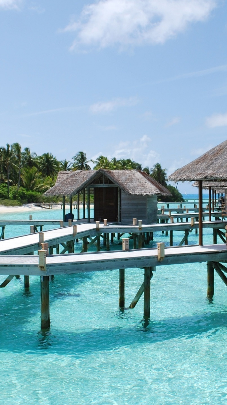 Обои прибежище, отпуск, тропическая зона, Лагуна, досуг в разрешении 750x1334