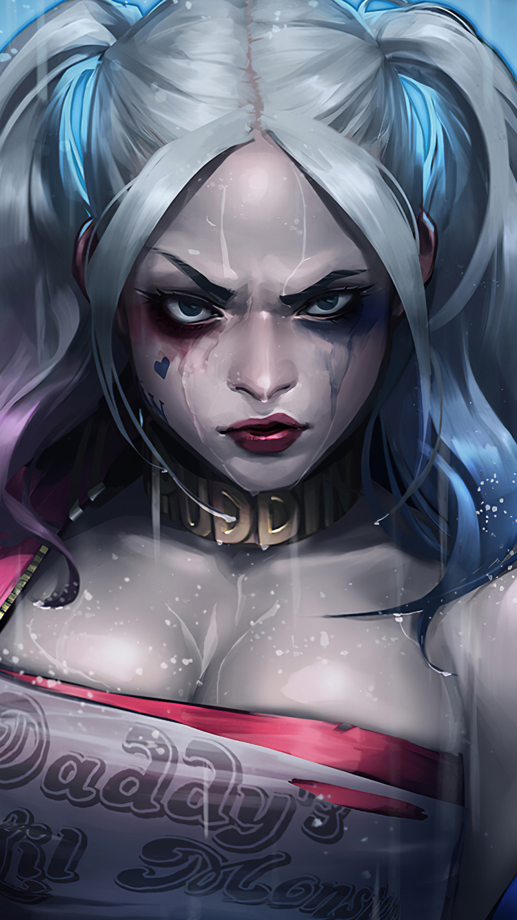 Обои Харли Квинн, Джокер, Бэтмен, комиксы dc, комикс в разрешении 750x1334