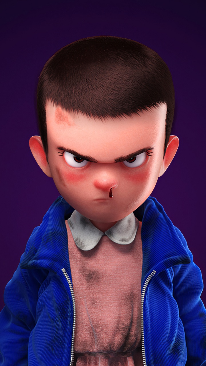 Обои синий, голова, ребенок, щека, нос в разрешении 720x1280