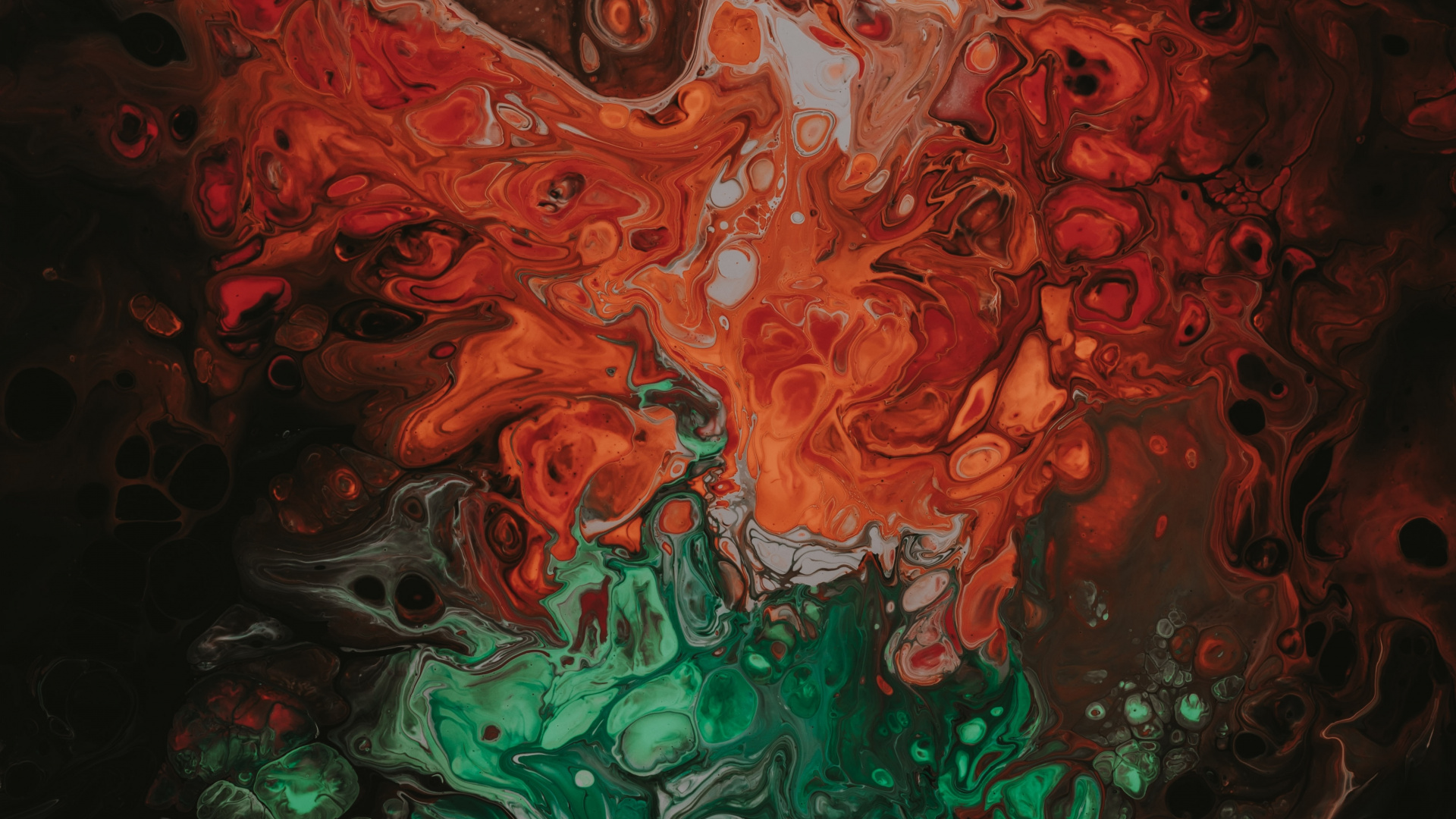 Обои живопись, красный цвет, краска, арт, современное искусство в разрешении 1920x1080