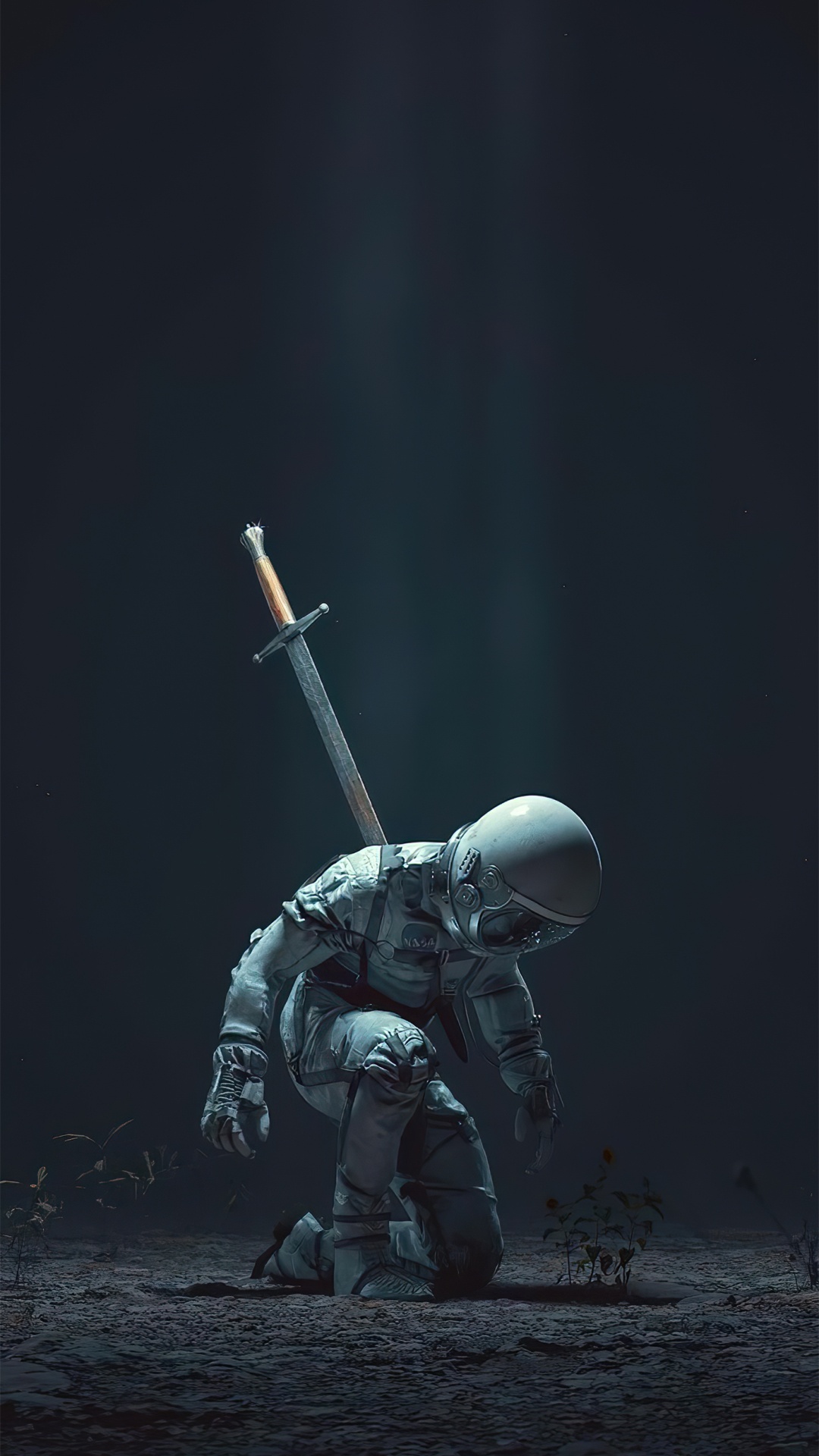 Обои темнота, игрушка, событие, кармин, коленопреклонение в разрешении 1080x1920