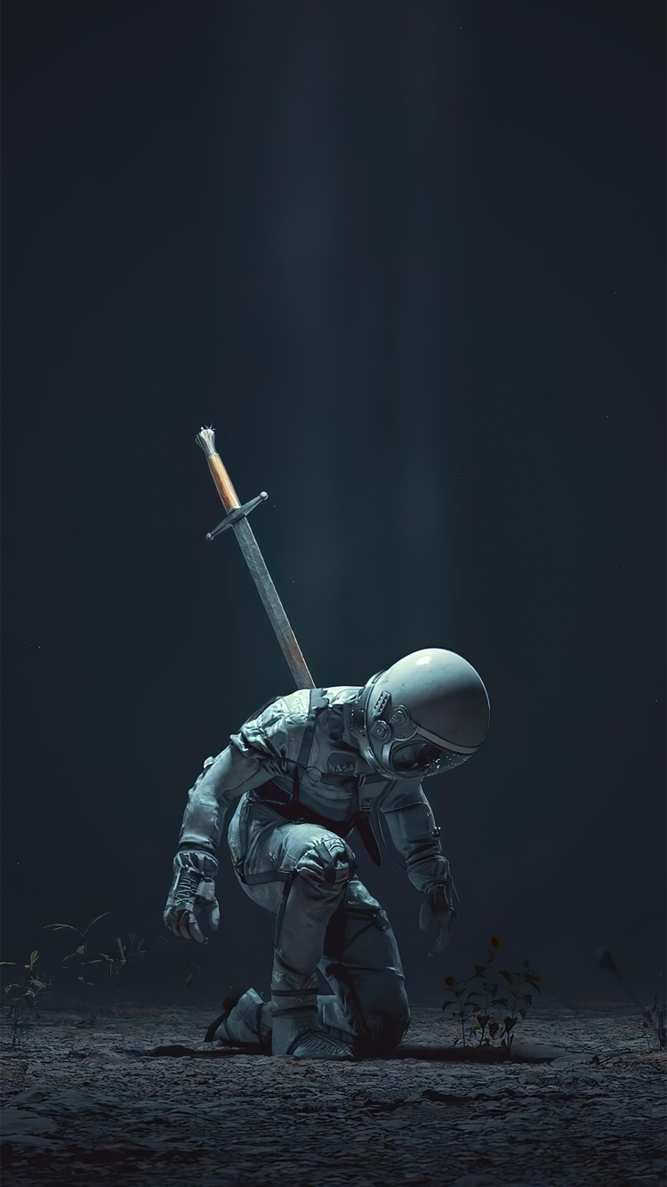 Обои темнота, игрушка, событие, кармин, коленопреклонение в разрешении 750x1334