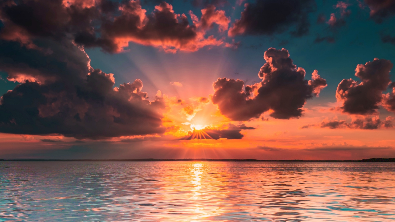 Обои солнечный свет, пейзаж, свет, природа, вода в разрешении 1280x720