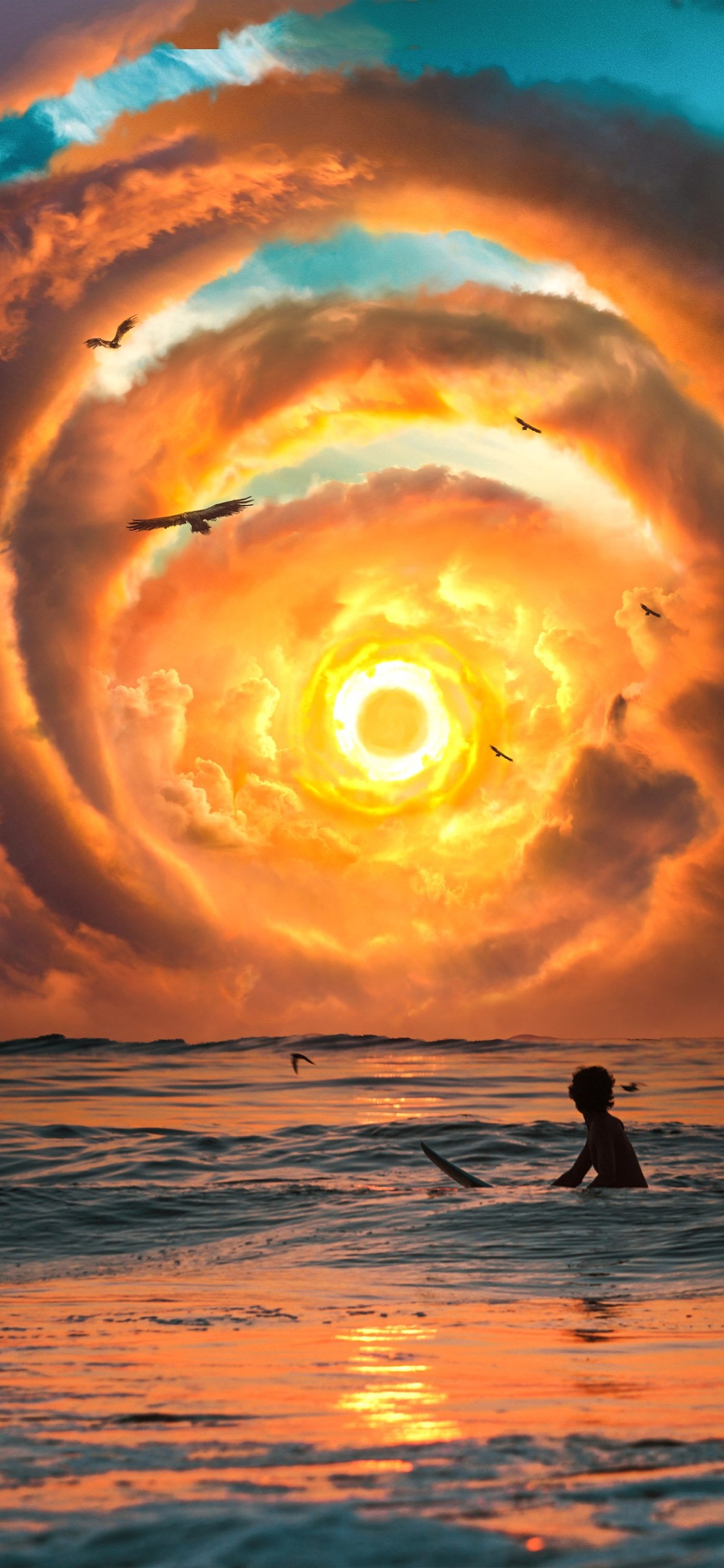 Обои живопись, арт, soundcloud, ae uroos e ajal aa gaye, вода в разрешении 1125x2436