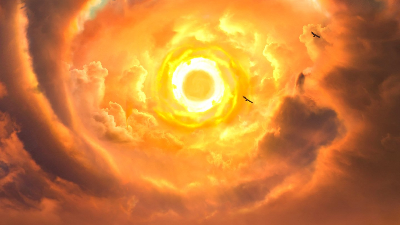 Обои живопись, арт, soundcloud, ae uroos e ajal aa gaye, вода в разрешении 1366x768