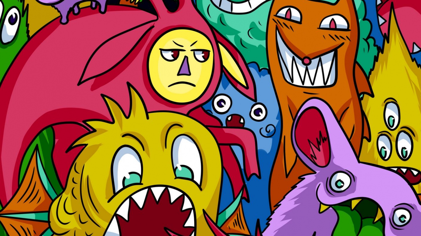 Обои мультфильм, визуальное искусство, комиксы, арт, зеленый в разрешении 1366x768