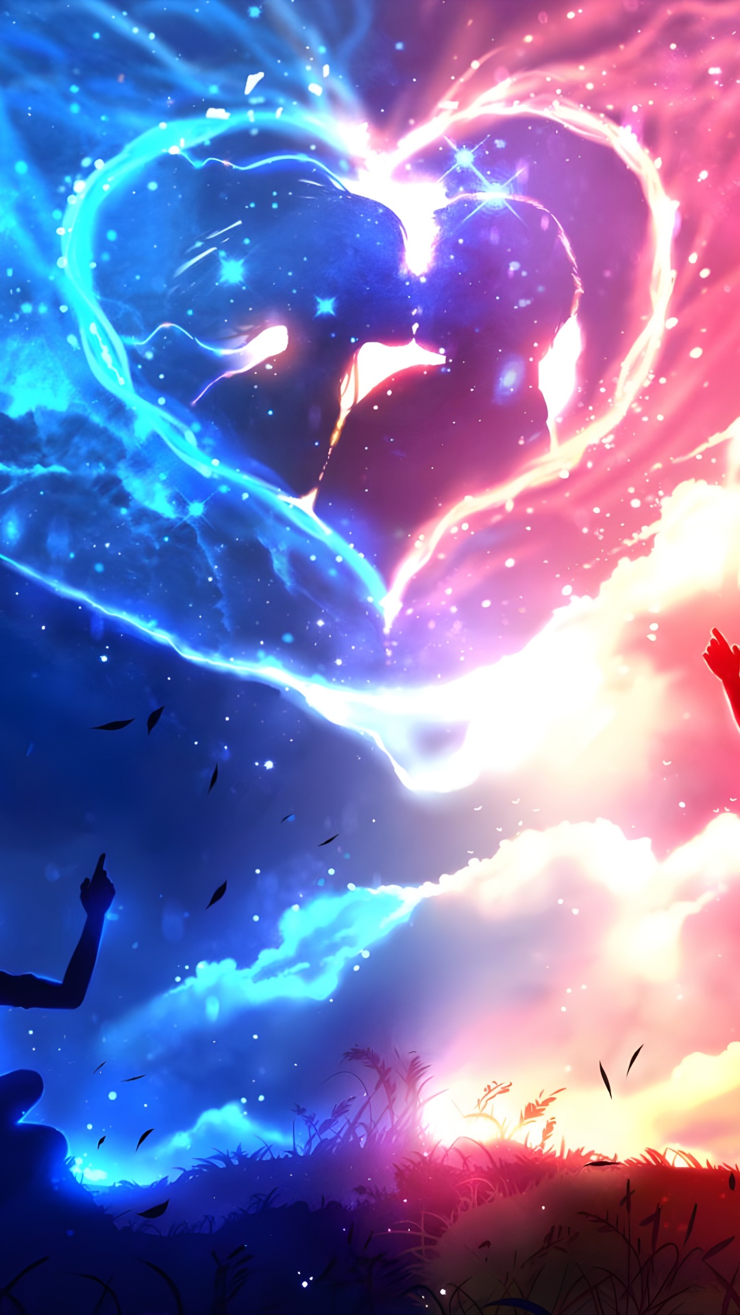 Обои аниме, мир, свет, Люди в природе, жест в разрешении 1080x1920