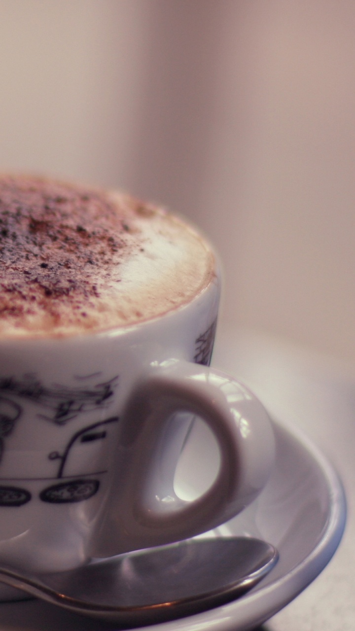Обои капучино, кофе эспрессо, молоко, пища, Винер меланж в разрешении 720x1280
