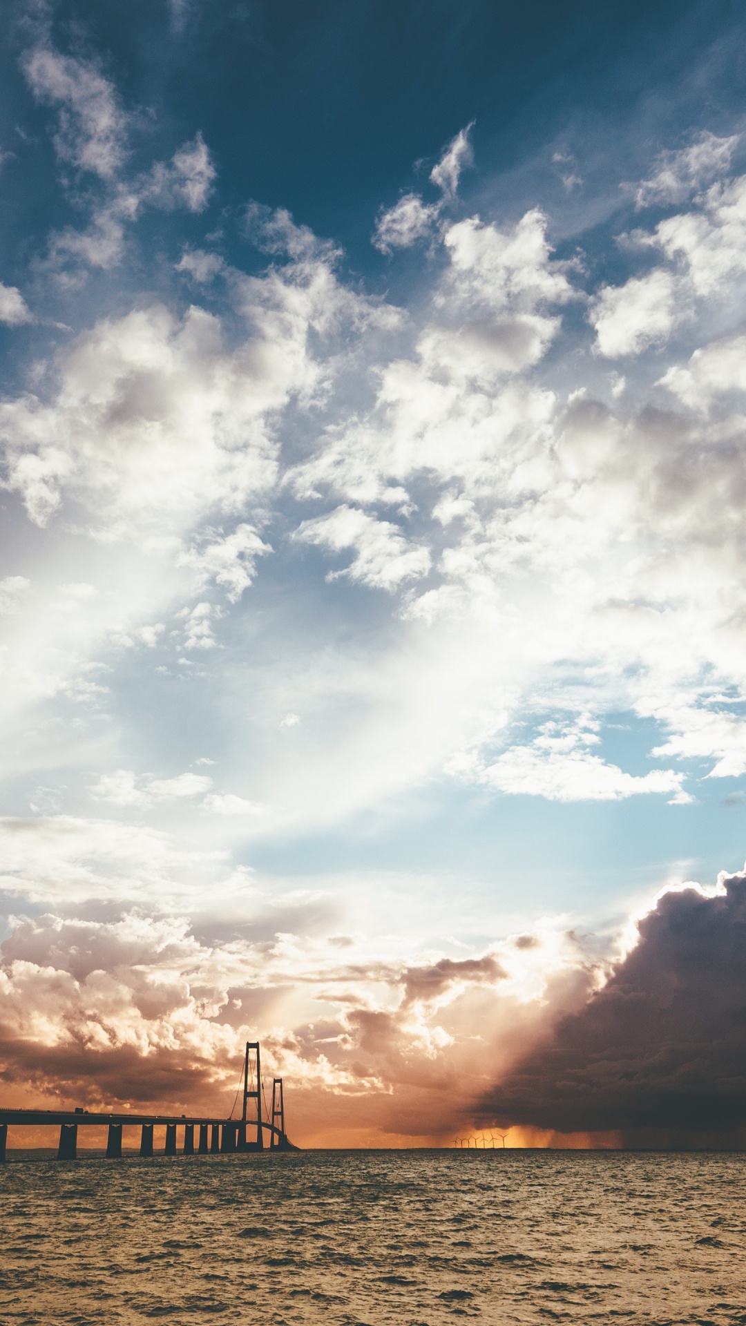 Обои облако, горизонт, вода, дневное время, море в разрешении 1080x1920