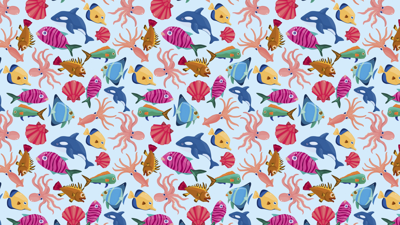 Обои векторная графика, картинка, узор, ткань, дизайн в разрешении 1366x768