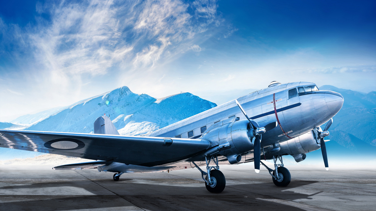 Обои самолет, самолеты, полет, авиация, авиалайнер в разрешении 1280x720