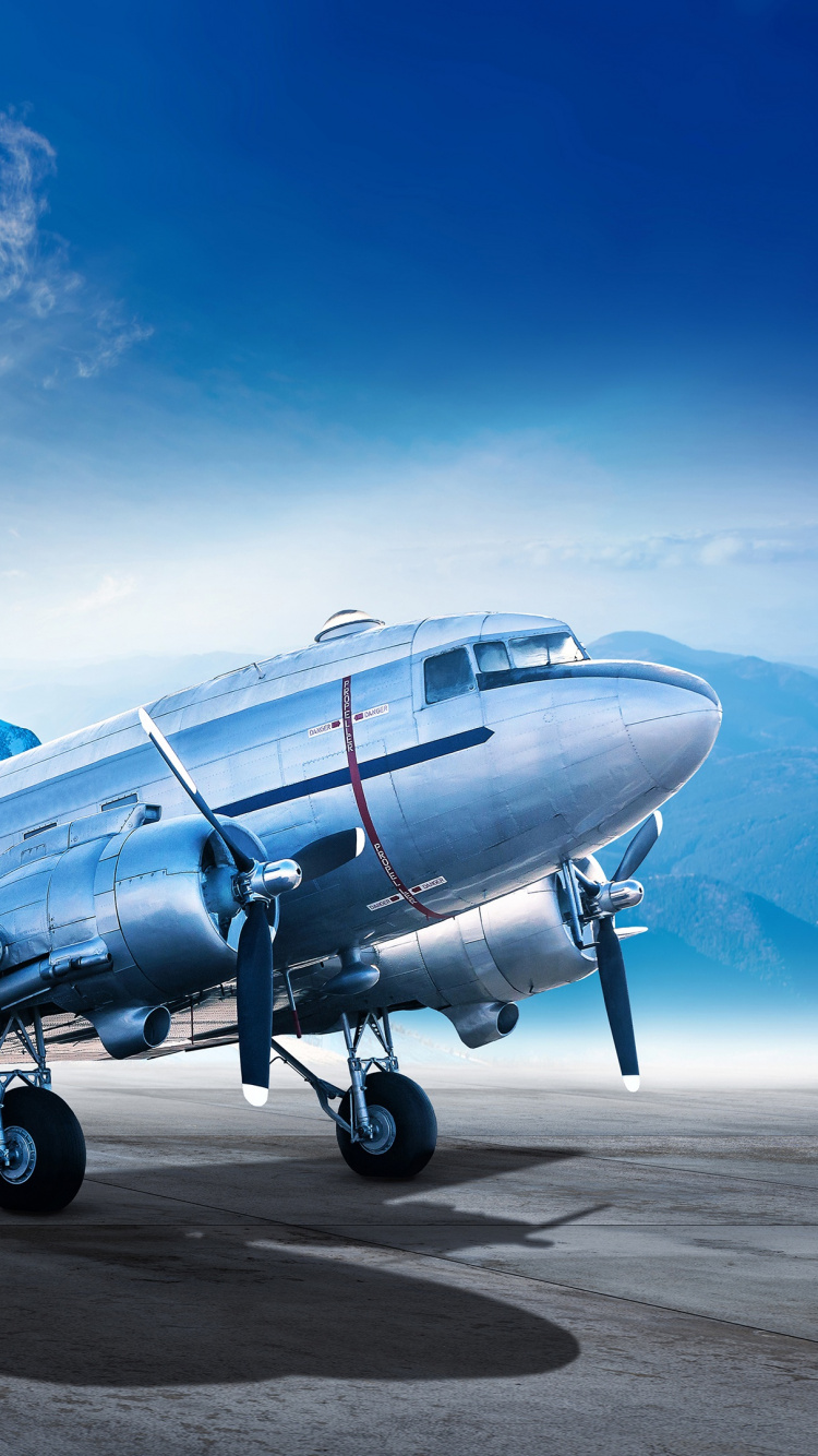 Обои самолет, самолеты, полет, авиация, авиалайнер в разрешении 750x1334