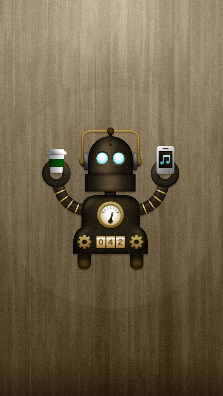 Обои робот, стекло, шрифт, дизайн продукта, вектор в разрешении 720x1280