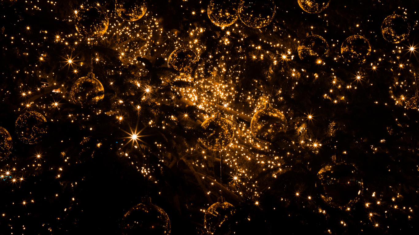 Обои Рождественский день, вода, космос, астрономический объект, темнота в разрешении 1366x768