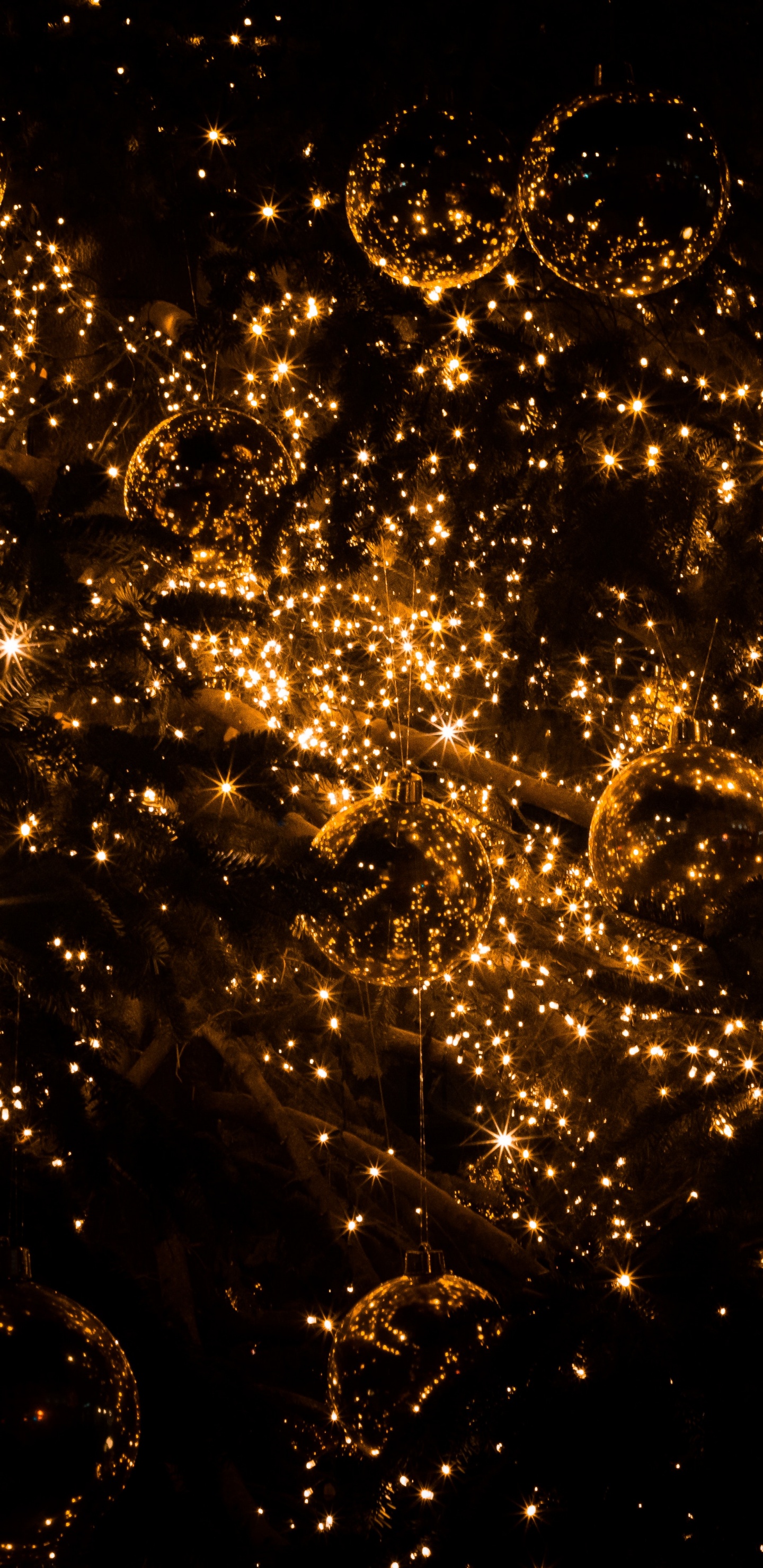 Обои Рождественский день, вода, космос, астрономический объект, темнота в разрешении 1440x2960