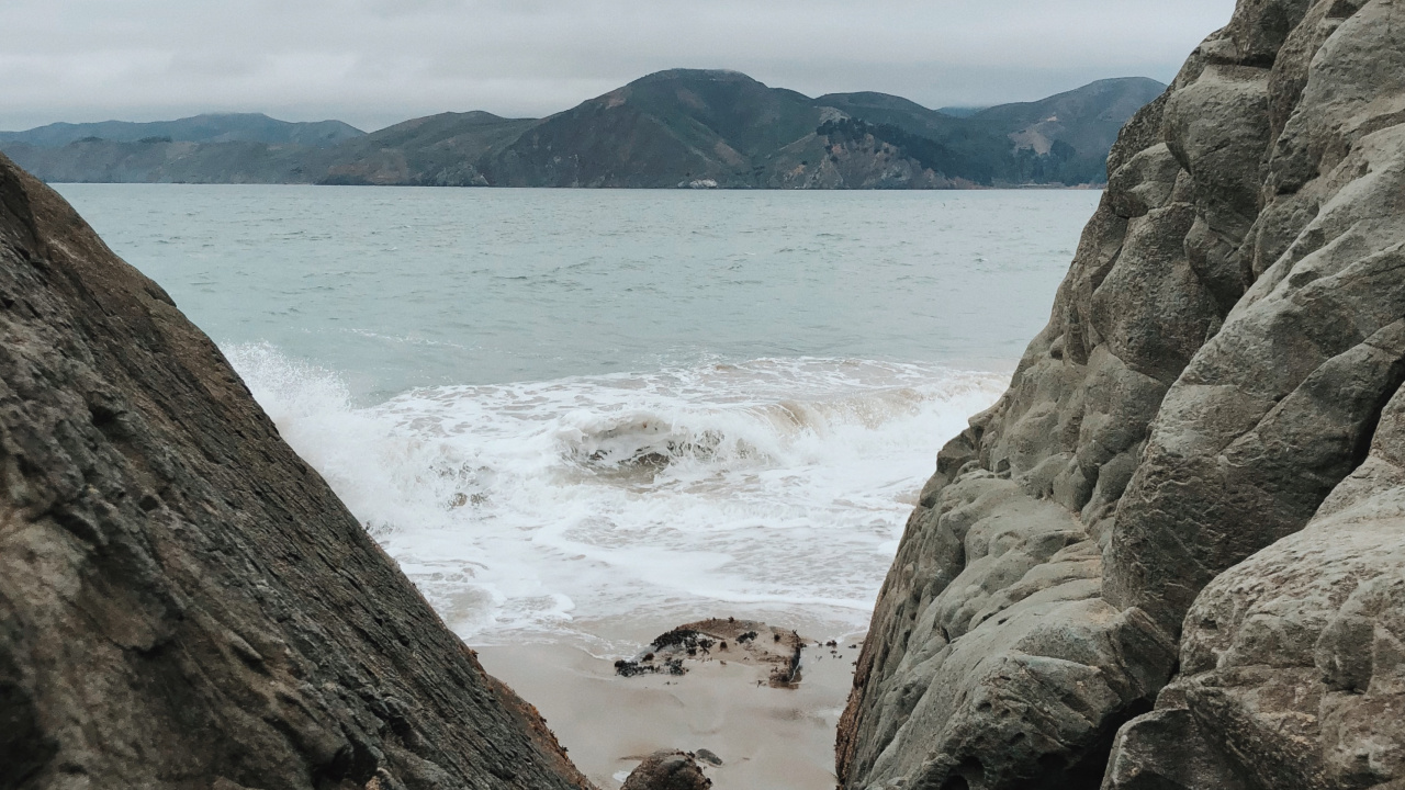 Обои море, вода, мыс, рок, побережье в разрешении 1280x720