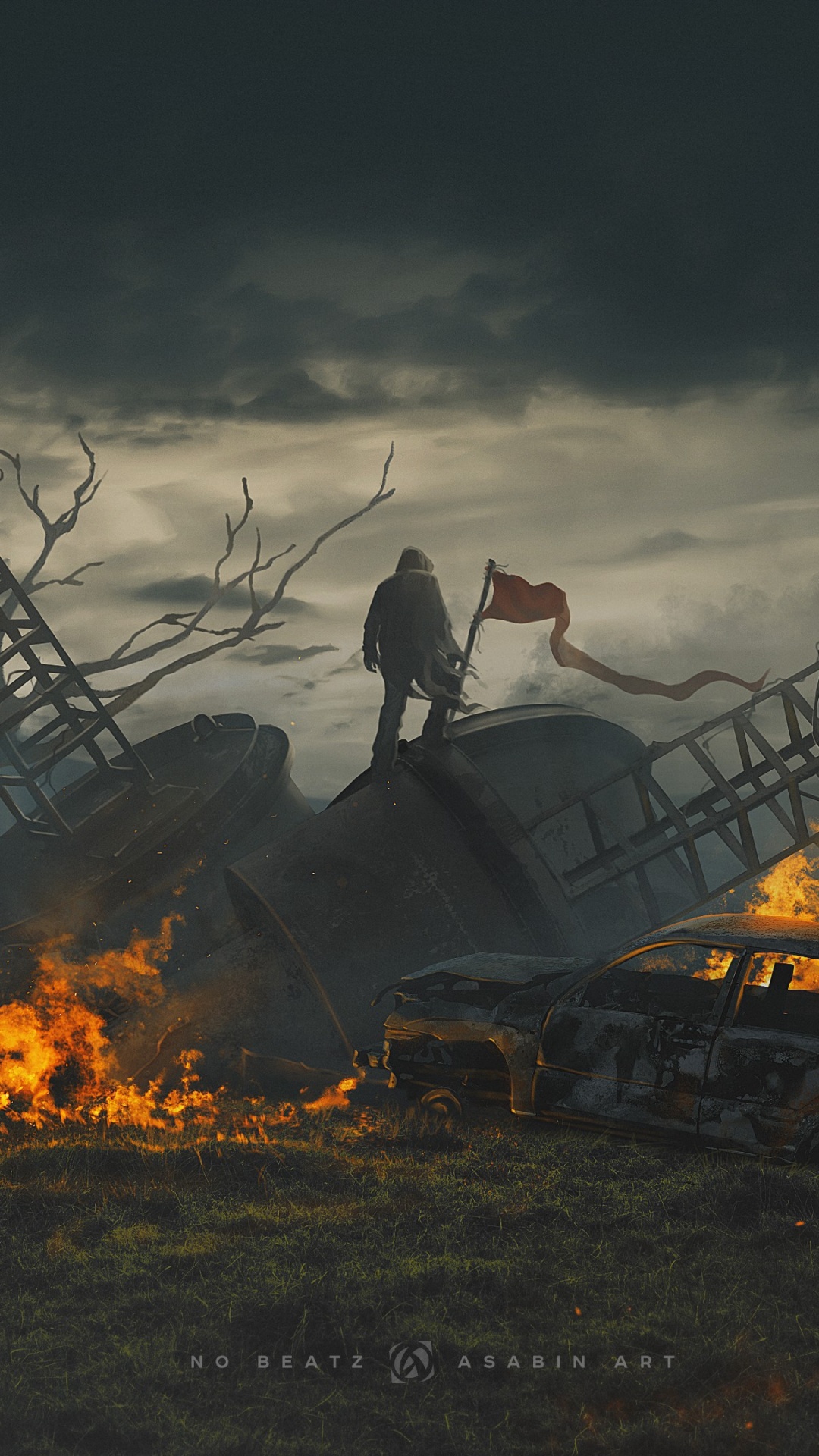 Обои Макс Асабин Последний рубеж, арт, цифровое искусство, видеоарт, артист в разрешении 1080x1920