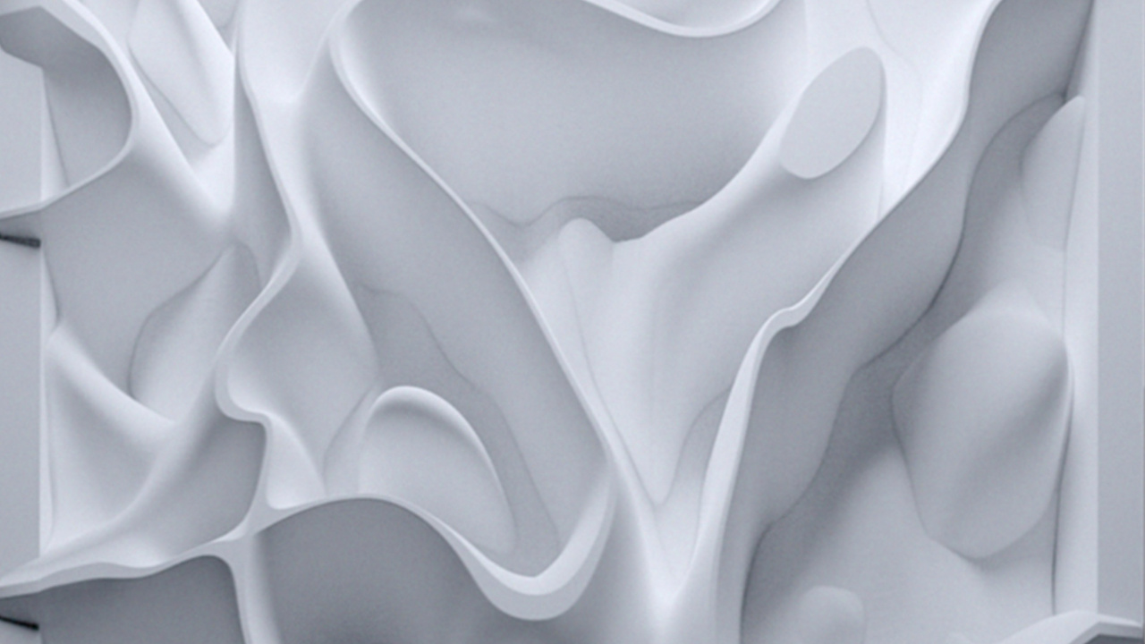 Обои тающие воспоминания рефик анадол, арт, живопись, Арт-инсталляция, облако в разрешении 1280x720