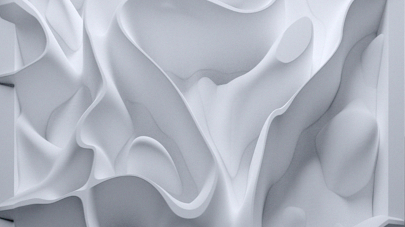 Обои тающие воспоминания рефик анадол, арт, живопись, Арт-инсталляция, облако в разрешении 1366x768