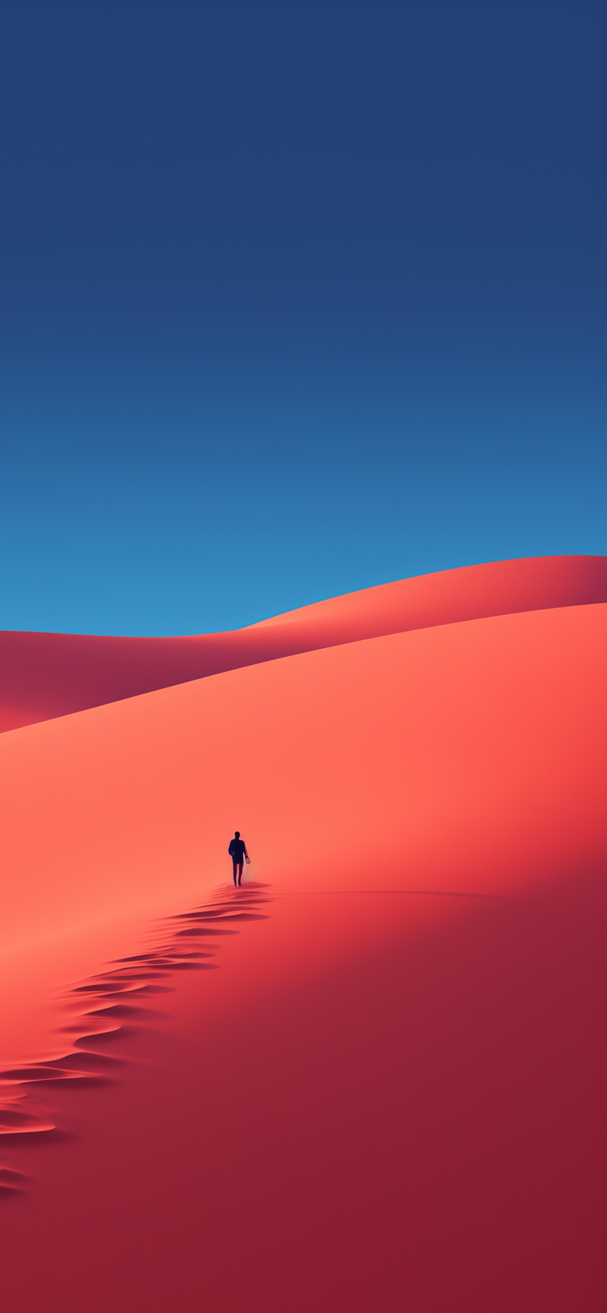 Обои мужчина, окружающая среда, склон, природный ландшафт, пейзаж в разрешении 1242x2688