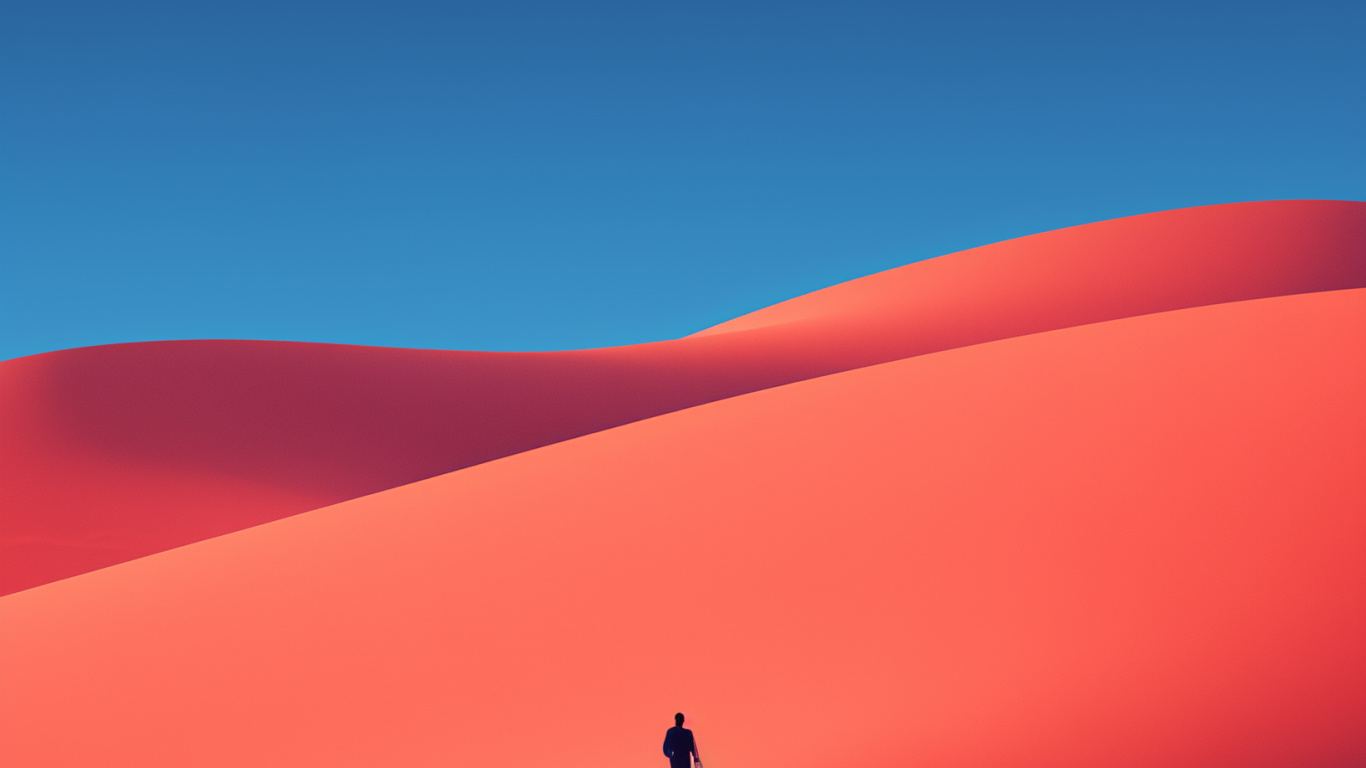 Обои мужчина, окружающая среда, склон, природный ландшафт, пейзаж в разрешении 1366x768