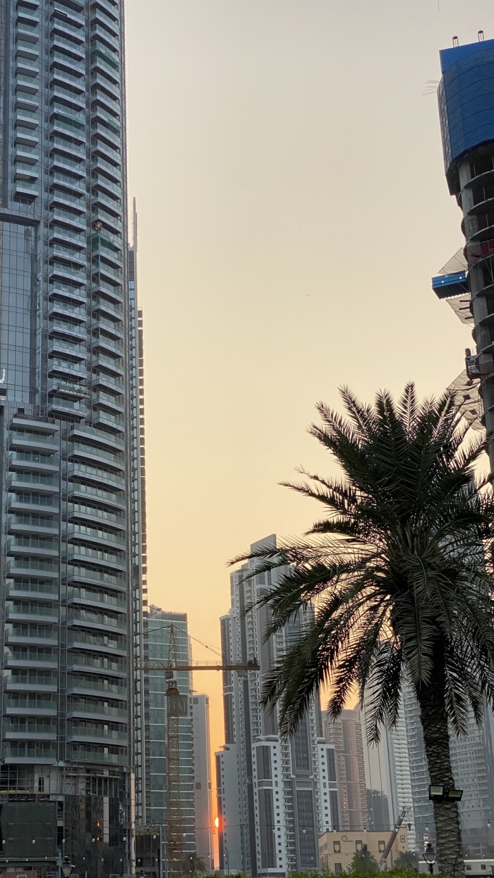 Обои окно, башня, дневное время, городской район, метрополия в разрешении 720x1280