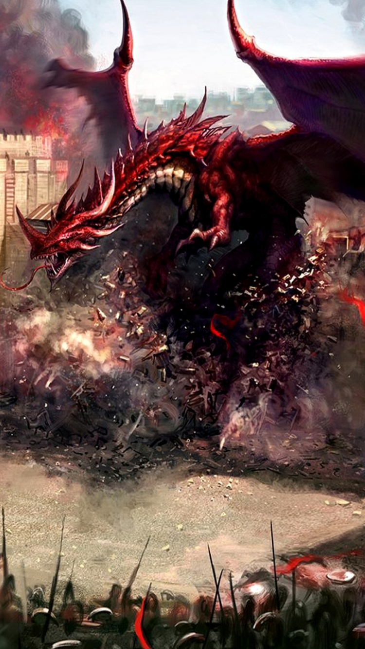 Обои подземелья драконов, дракон, компьютерная игра, игры, гном в разрешении 750x1334