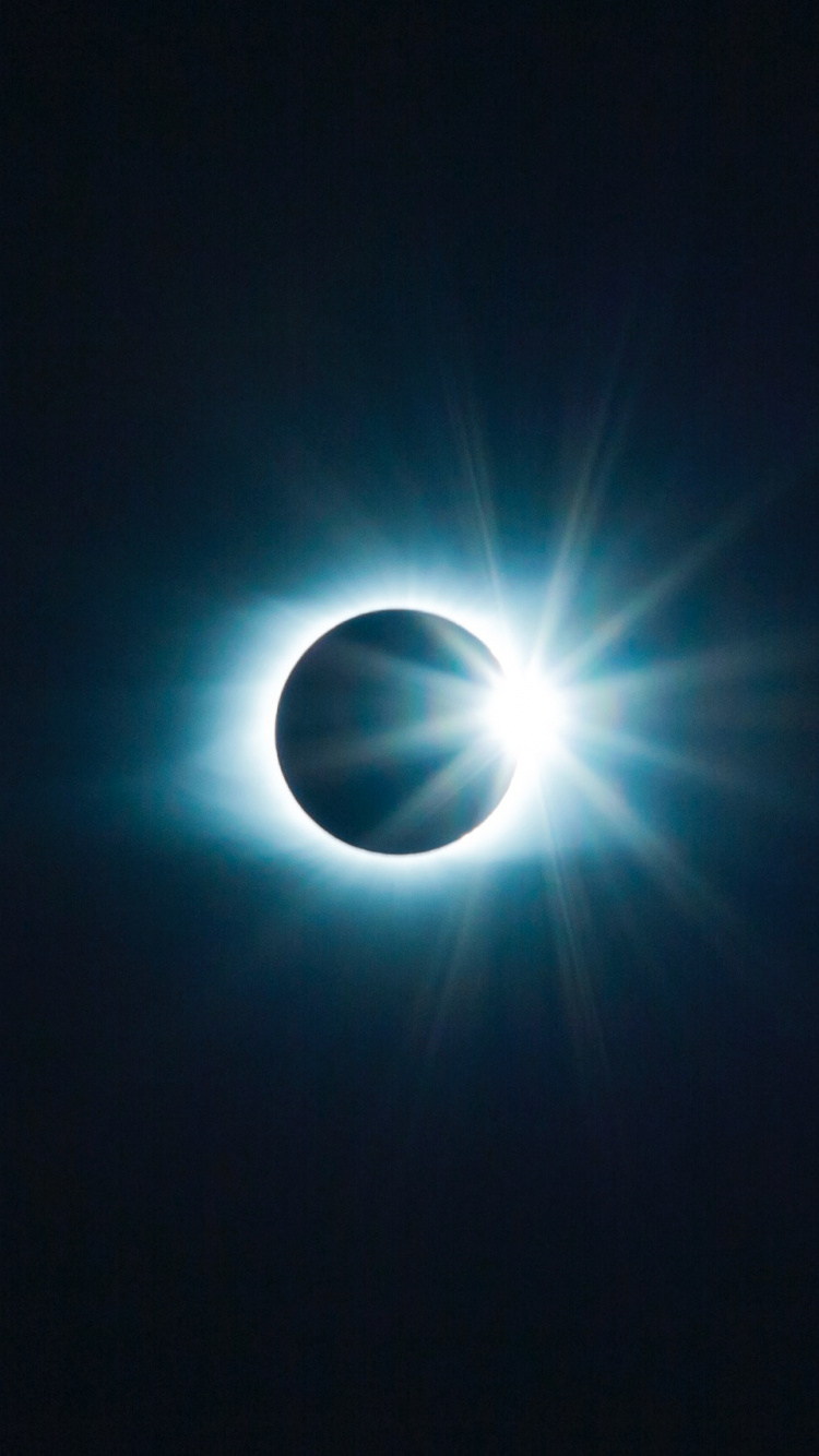 Обои атмосфера, небесное явление, астрономический объект, свет, затмение в разрешении 750x1334