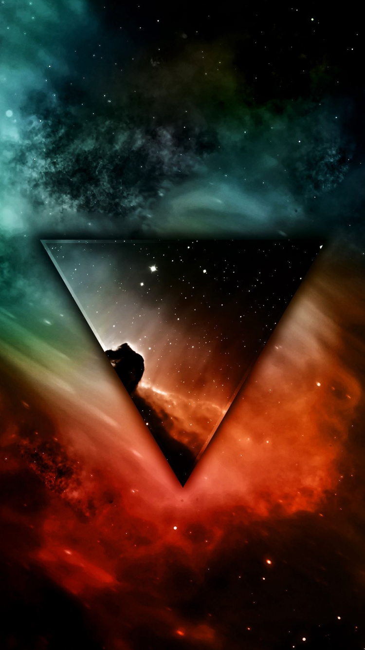 Обои атмосфера, туманность, мир, природный ландшафт, Галактика в разрешении 750x1334