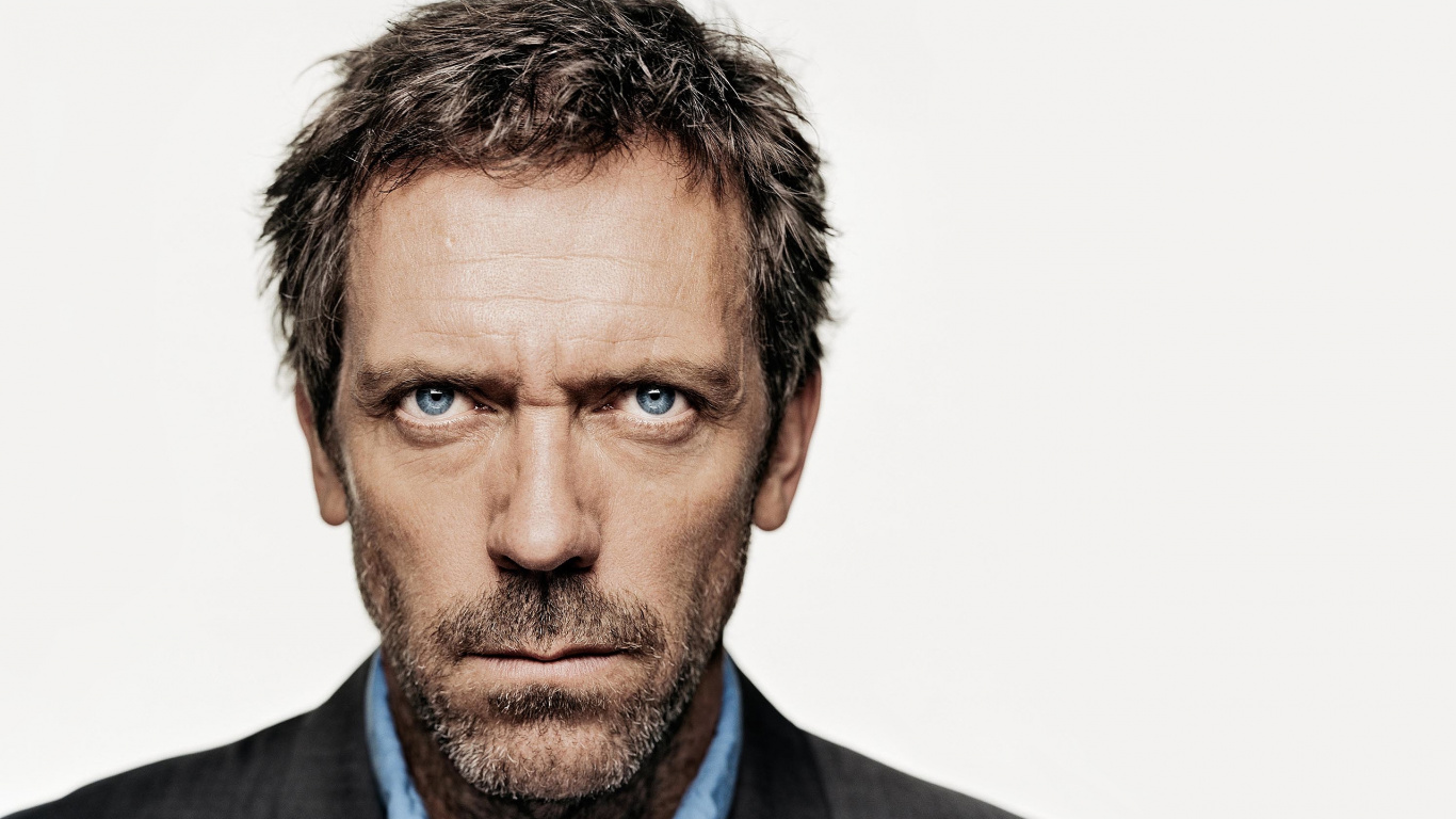 Обои Хью Лори, борода, сериал, актер в разрешении 1366x768