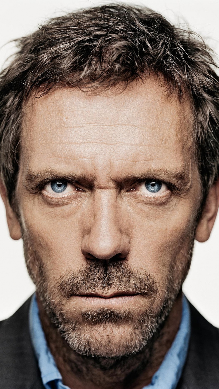 Обои Хью Лори, борода, сериал, актер в разрешении 750x1334