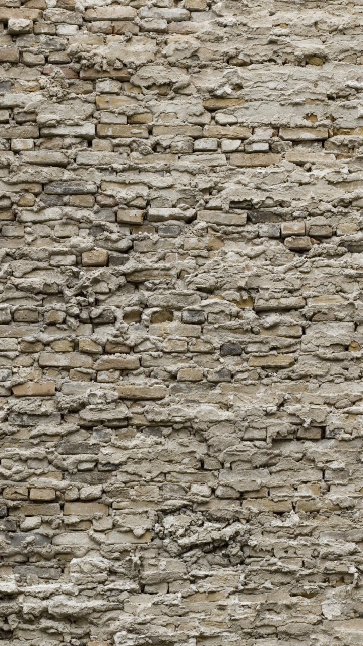 Обои каменная стена, обнажение, стена, древесина, кирпичная кладка в разрешении 720x1280