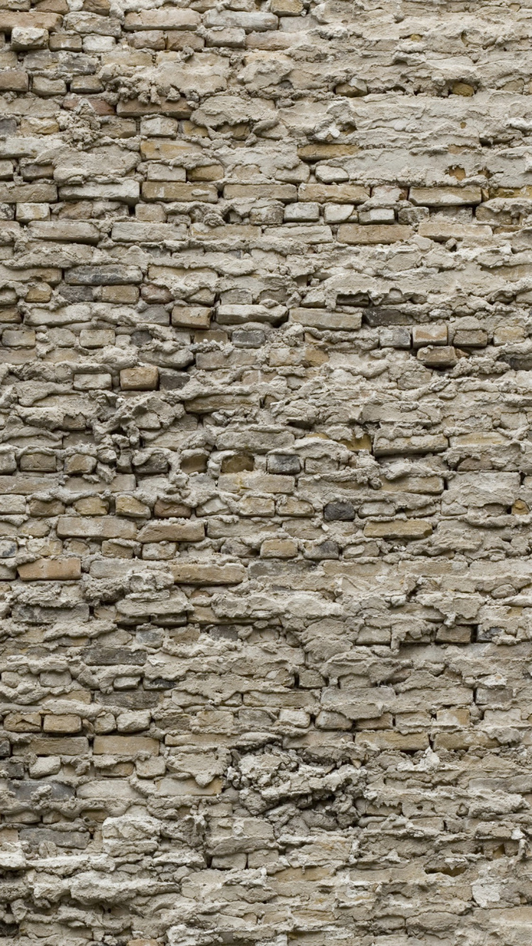 Обои каменная стена, обнажение, стена, древесина, кирпичная кладка в разрешении 750x1334