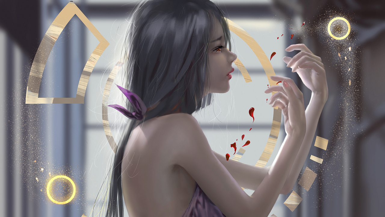 Обои арт, произведение искусства, красота, свет, блондин в разрешении 1280x720